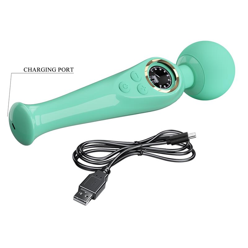 Skyler Massager Wand with Digital Screen Green