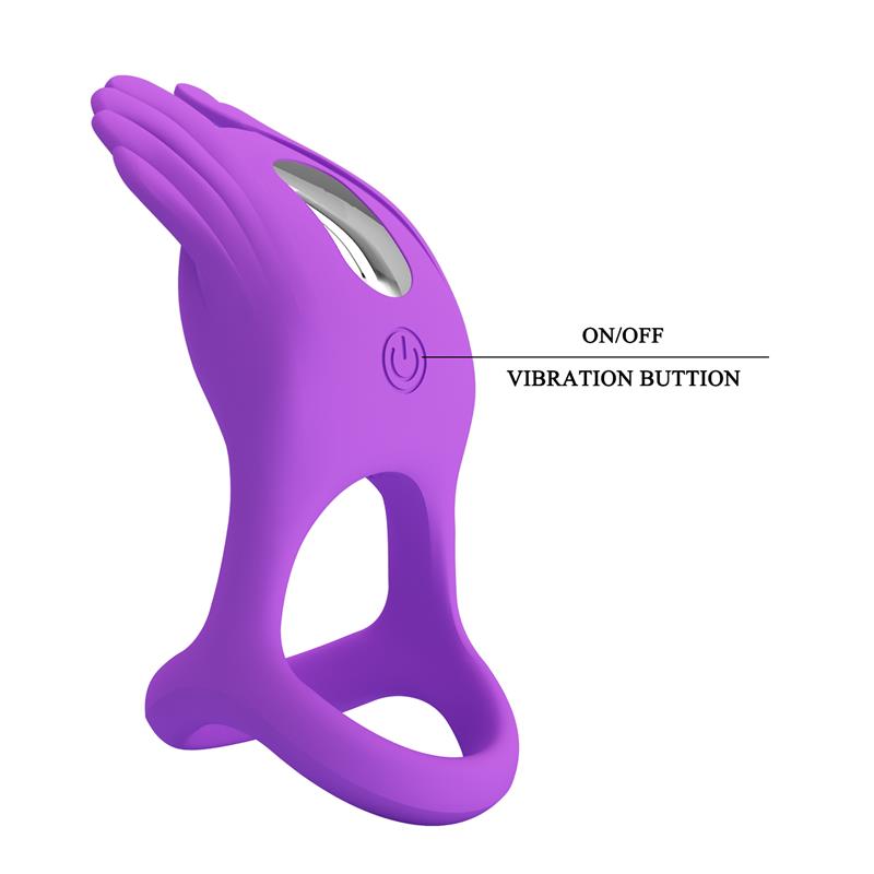 Silas Vibrating Penis Ring Purple