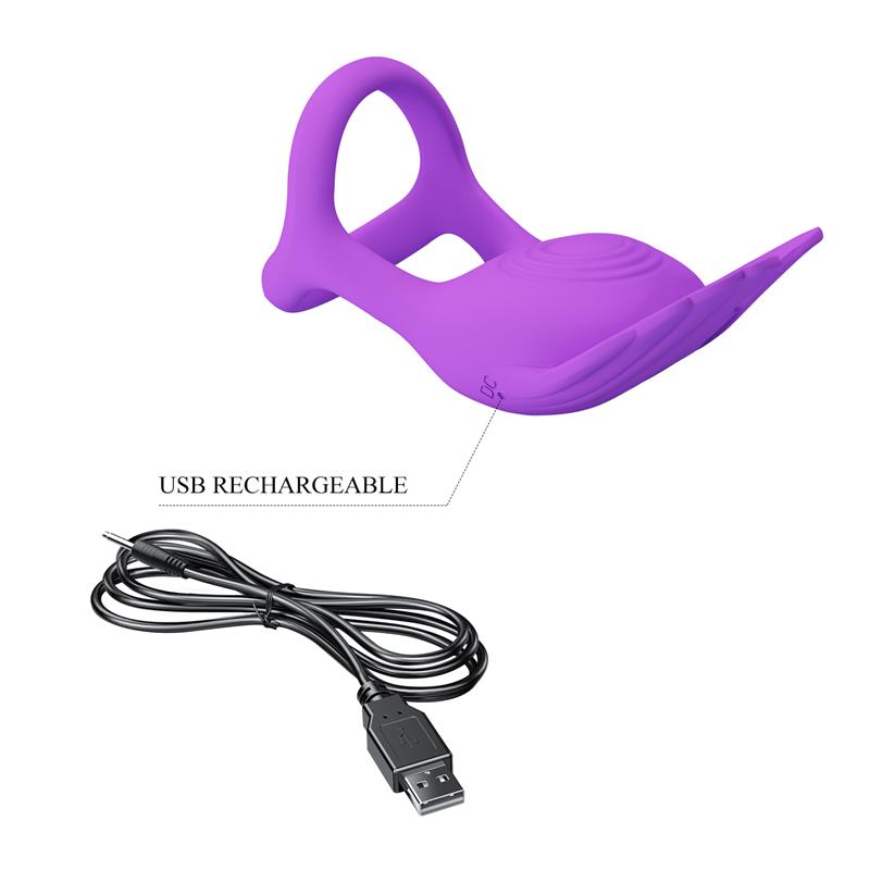 Silas Vibrating Penis Ring Purple