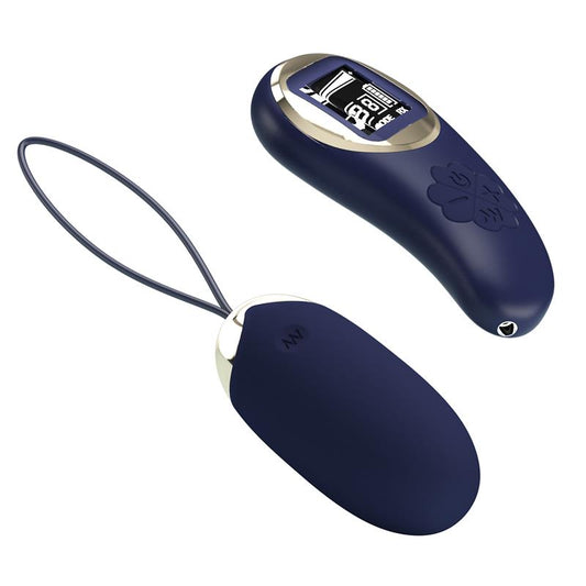 Mina Vibrating Egg with Digital Screem Remote control Blue