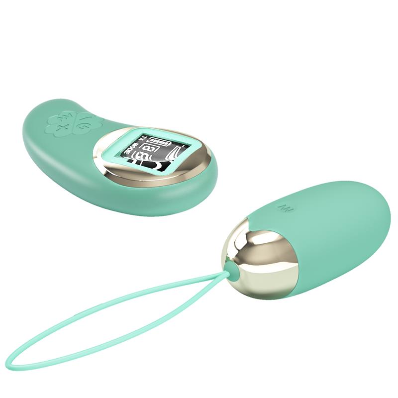 Mina Vibrating Egg with Digital Screen remote control green