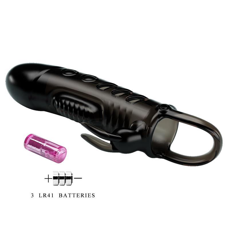 Vibrating Penis Sleeve Black