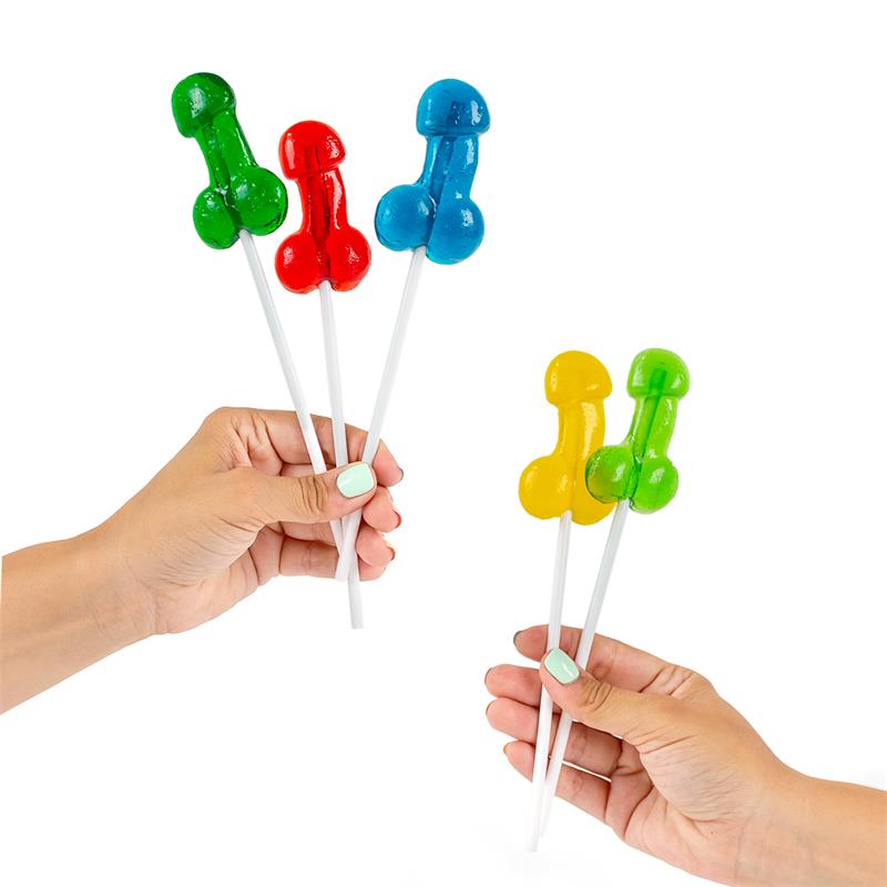 Assorted Display Flavored Penis Shaped Lollipop with Alcohol 40 pcs