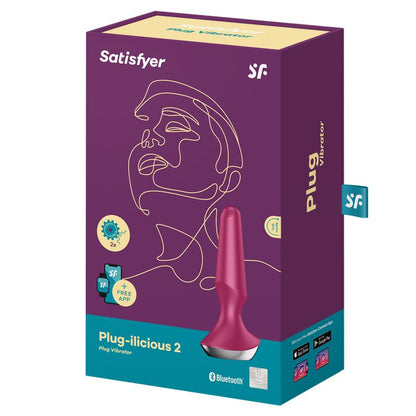 Plug ilicious 2 Vibrating Butt Plug with Satisfyer Connect App Berry