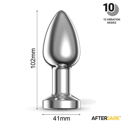 Dimpor Chrome Anal Plug with Vibration and Magnetic USB Size L