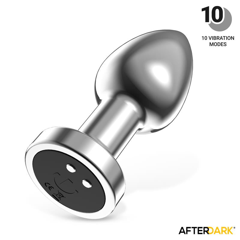 Dimpor Chrome Anal Plug with Vibration and Magnetic USB Size M