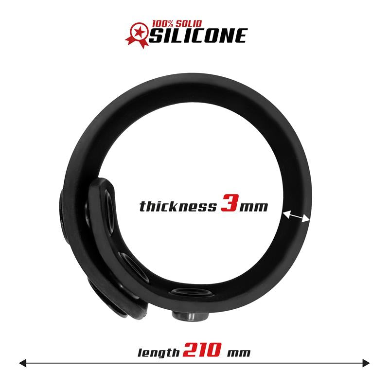 Solid Silicone Adjustable Strip Cock Ring 15 21 cm