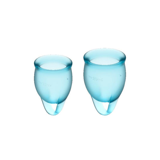 Feel Confident Menstrual Cup Light Blue Pack of 2