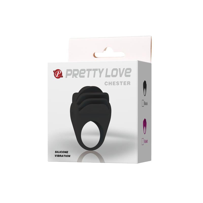 Pretty Love Vibrating Cock Ring Chester Black