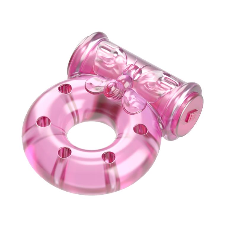 Baile Vibrating Cock Ring with Condom Pink