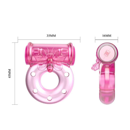 Baile Vibrating Cock Ring with Condom Pink