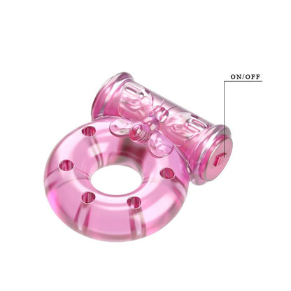 Baile Vibrating Cock Ring with Condom Pink