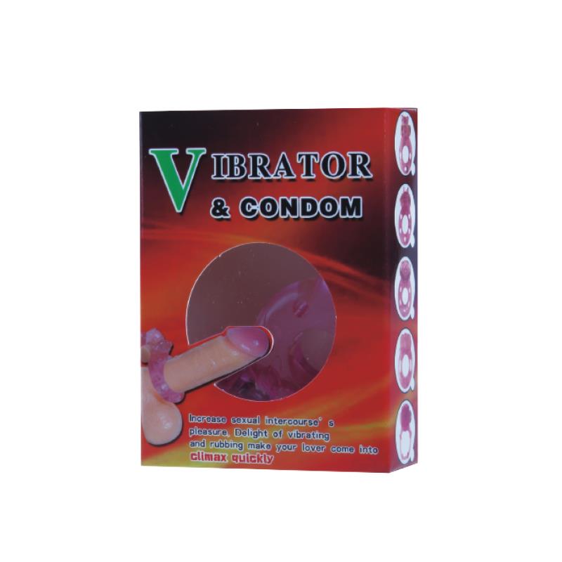 Baile Vibrating Cock Ring with Condom Pink