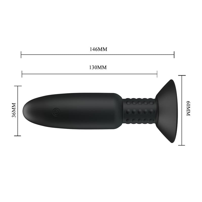 Remote Controlled Anal Plug with Vibration and Rotation USB