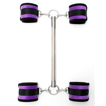 Spreader Bar with Detachable 4 Cuffs Purple