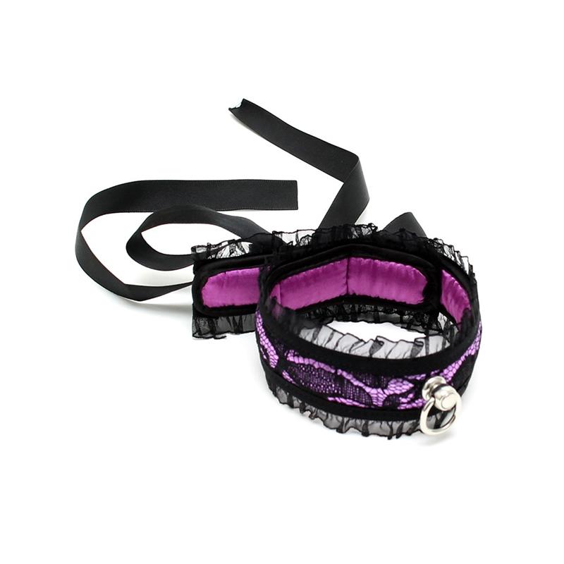 Satin Look Collar Purple