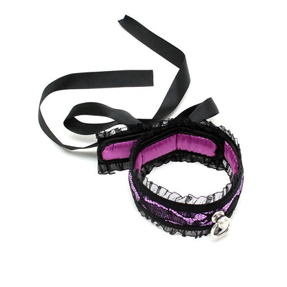 Satin Look Collar Purple