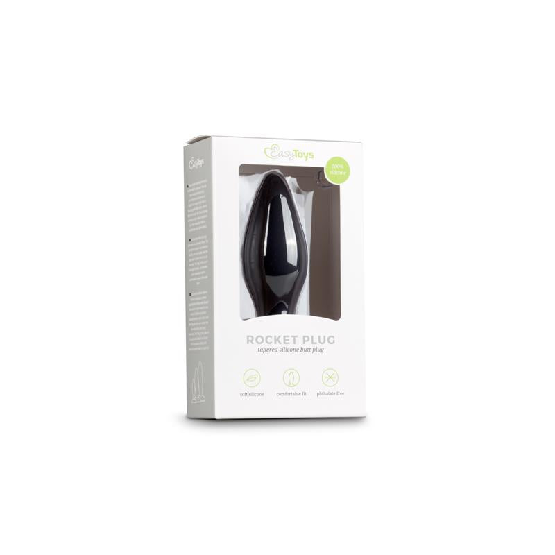 Medium Black Silicone Buttplug