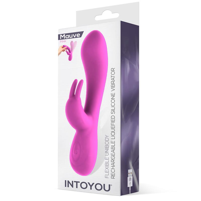 Mauve Unibody Liquefied Silicone Vibe USB Pink