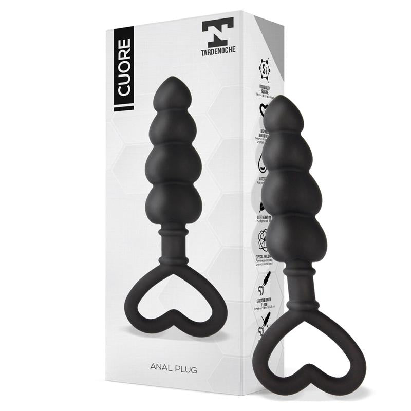 Cuore Anal Plug Silicone Black