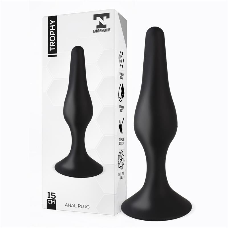 Trophy Anal Plug 15 cm Silicone Black