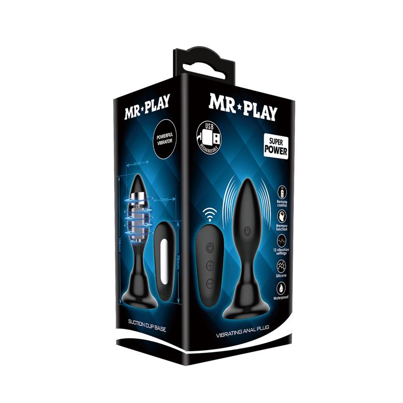 Mr Play Vibrating Anal Plug with Remote Clave 50