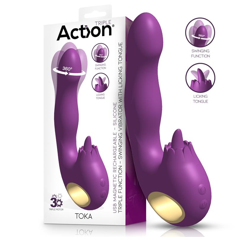 Toka Vibe with Swinging 360¬¨¬®‚Äö√†¬¥ and Stimulating Licking Tongue