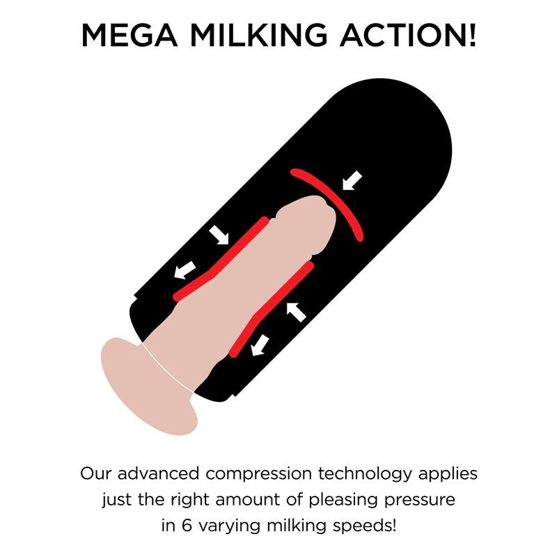 Masturbator with Vibration Mega Milker