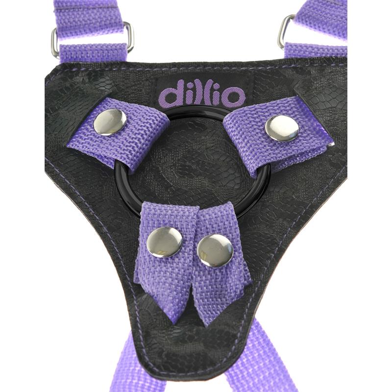 Dillio 7 Strap On Suspender Harness Set Purple