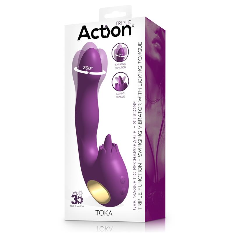 Toka Vibe with Swinging 360¬¨¬®‚Äö√†¬¥ and Stimulating Licking Tongue