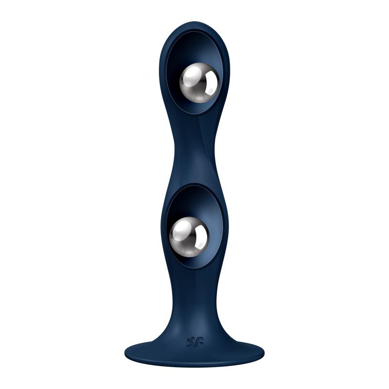 Double Ball R Weighted Dildo Dark Blue