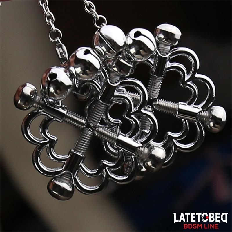 Metal Flower Nipple Clamps with Chain