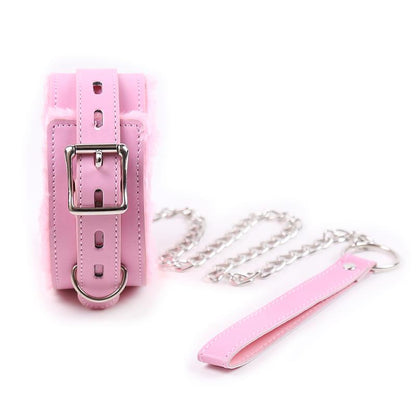 Collar with Leash Pastel Pink