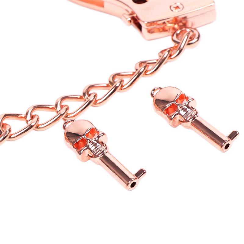 Rose Gold Color Cuffs Skull Keys