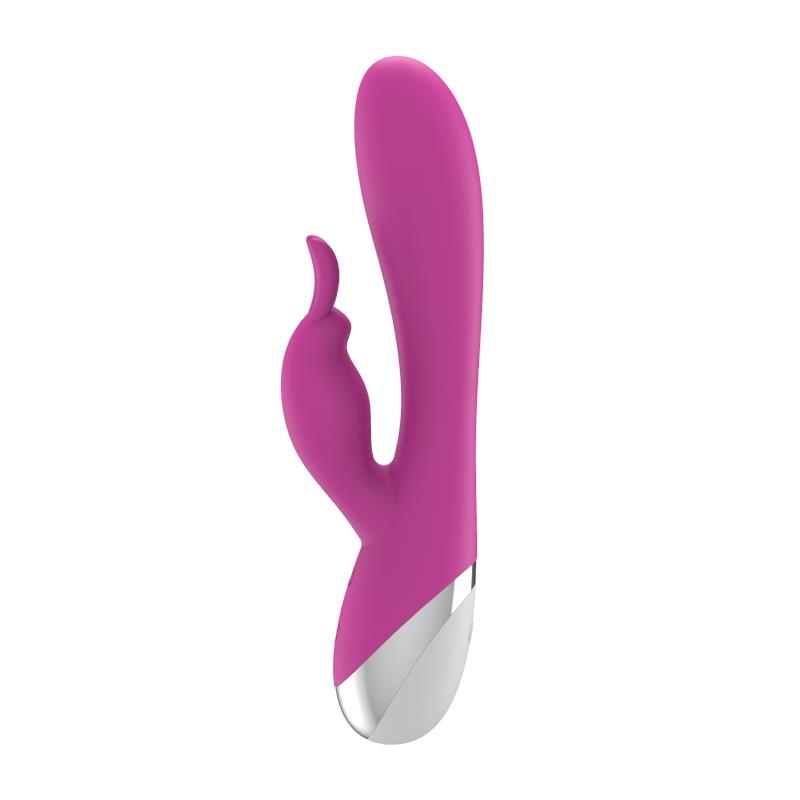 Dual Vibe with Rabbit USB Silicone Pink