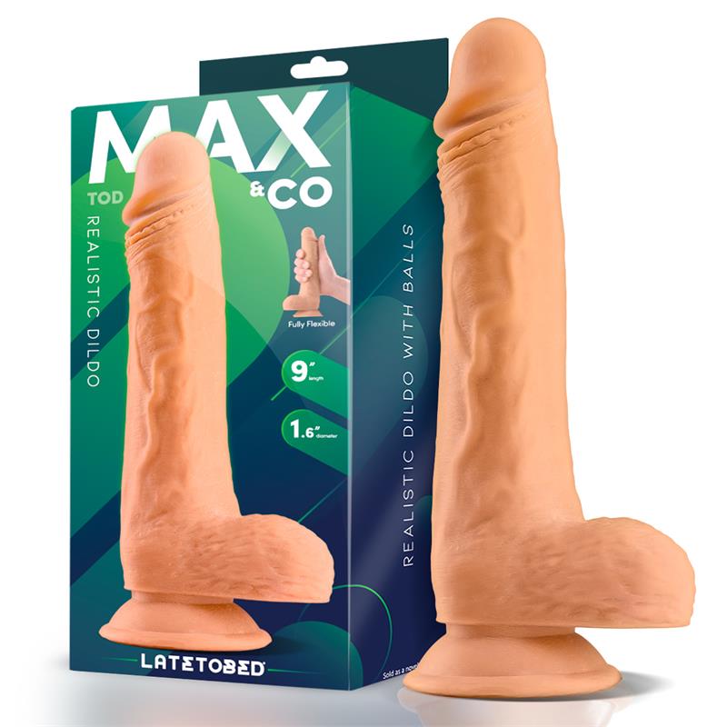 Tod Realistic Dildo with Testicles 9 Flesh