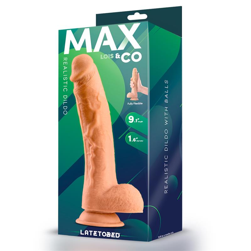 Lois Realistic Dildo with Testicles 91 Flesh