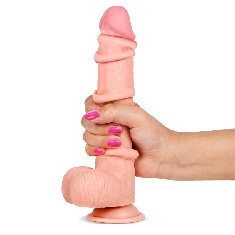 Slidy Realistic Dildo Dual Layer Retractable and Adjustable 9