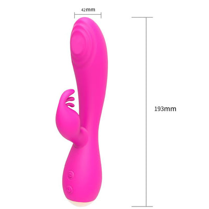 Magic Stick Rabbit Vibe with Pulsation Fuchsia