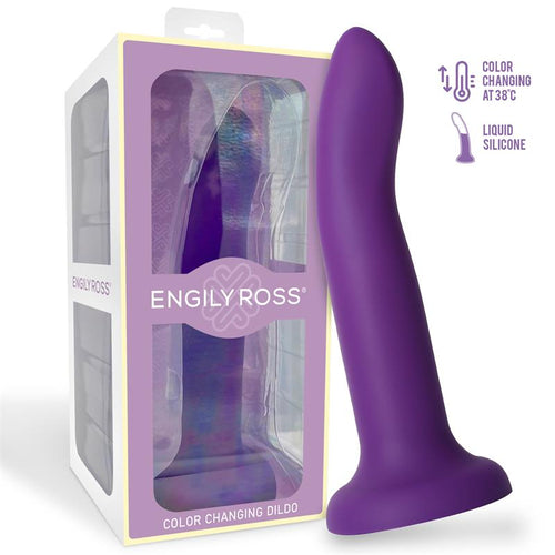 Color Changing Dildo Purple to Pink Size L 21 cm