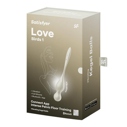 Love Birds 1 Kegel Balls with APP White