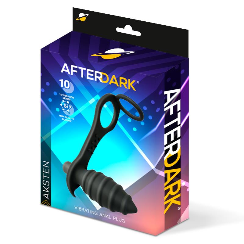 Aksten Vibrating Anal Plug with Penis Ring