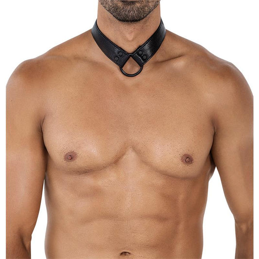 BL4CK08 C Ring Body Collar Blackleatherlike One Size