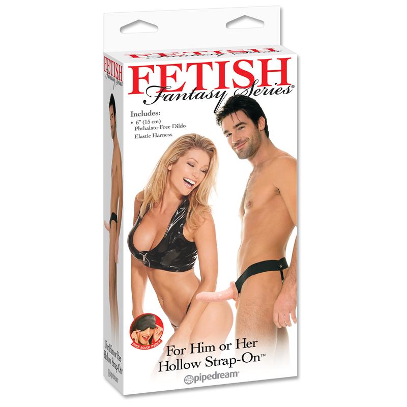 Fetish Fantasy Series For Him or Her Hollow Strap On Flesh