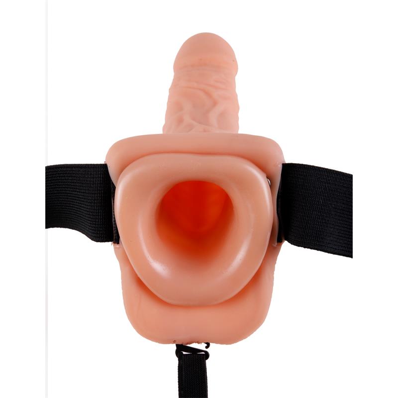 Fetish Fantasy Series 177 cm Vibrating Hollow Strap On Flesh