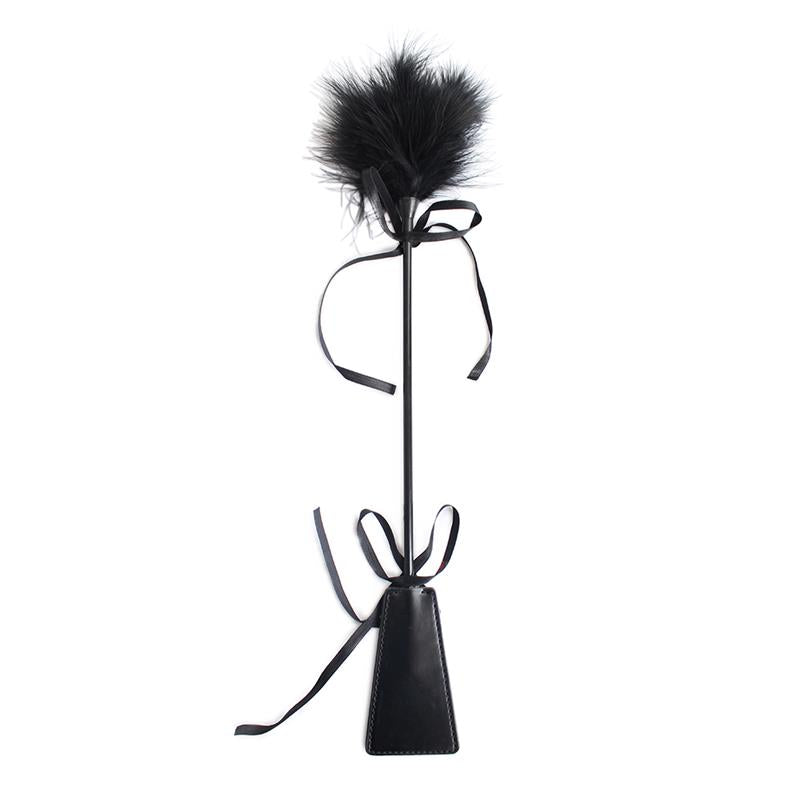 Feather Tickler and Paddle 49 cm Black