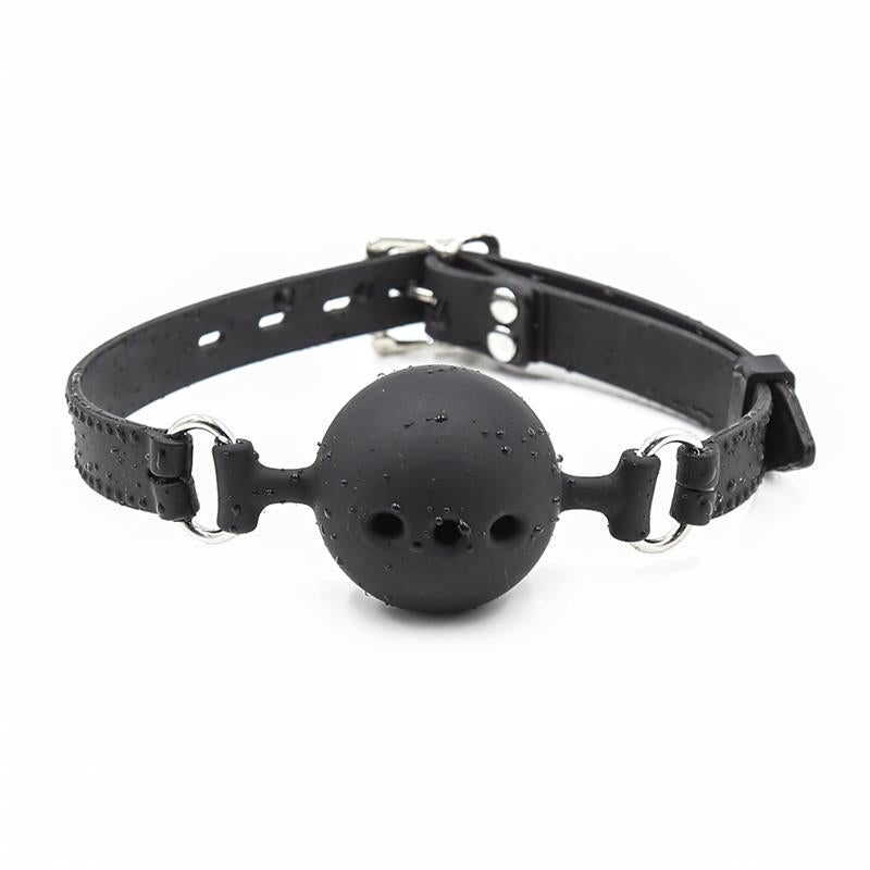 Silicone Breathable Ball Gags 45 cm Size M Black