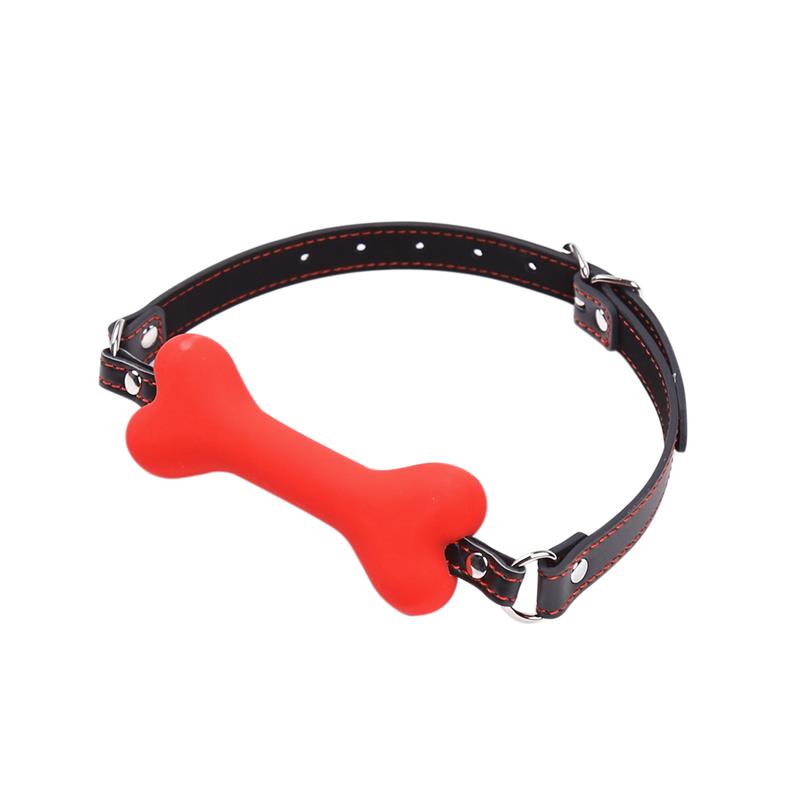 Bone Gag Ball Red