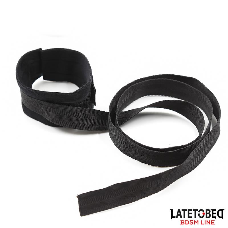 Restraint 3 Pieces Set Blindfold Anklecuffs and Wristcuffs Adjustable