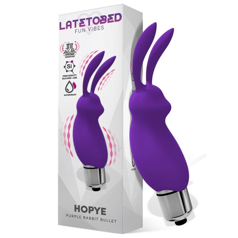 Hopye Rabbit Vibrating Bullet Silicone Purple